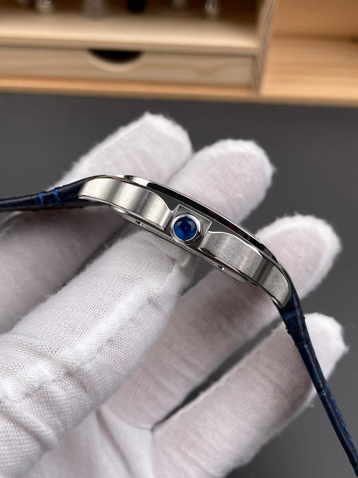Santos-Dumont Skeleton Blue Strap