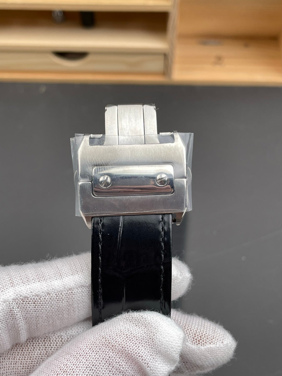 Santos 100 Steel White Dial