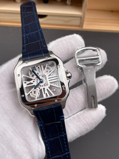 Santos-Dumont Skeleton Blue Strap