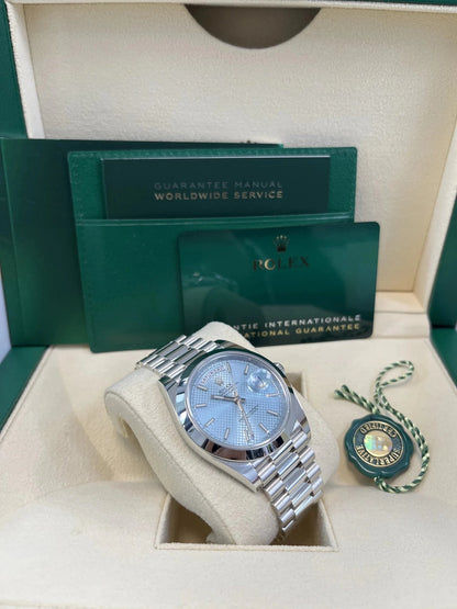 Day-Date 40 Ice Blue Platinum President