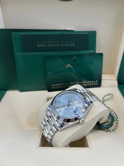 Day-Date 40 Ice Blue Platinum President