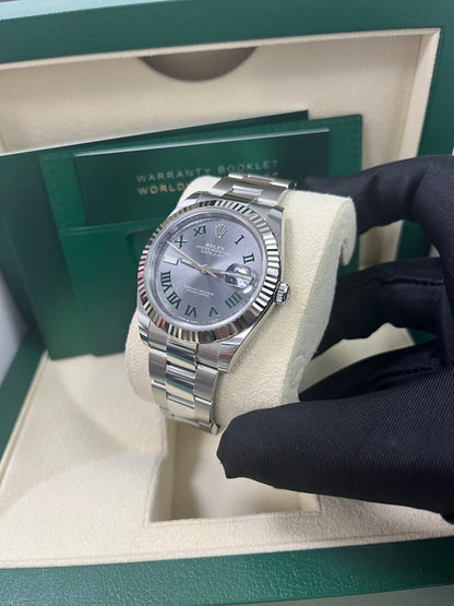 Datejust 41 'Wimbledon' White Gold Fluted Oyster