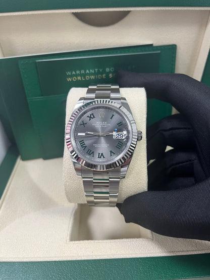 Datejust 41 'Wimbledon' White Gold Fluted Oyster