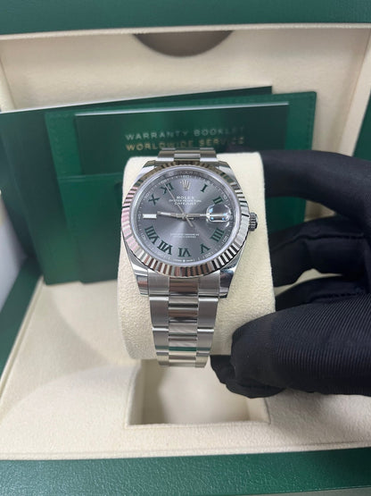 Datejust 41 'Wimbledon' White Gold Fluted Oyster