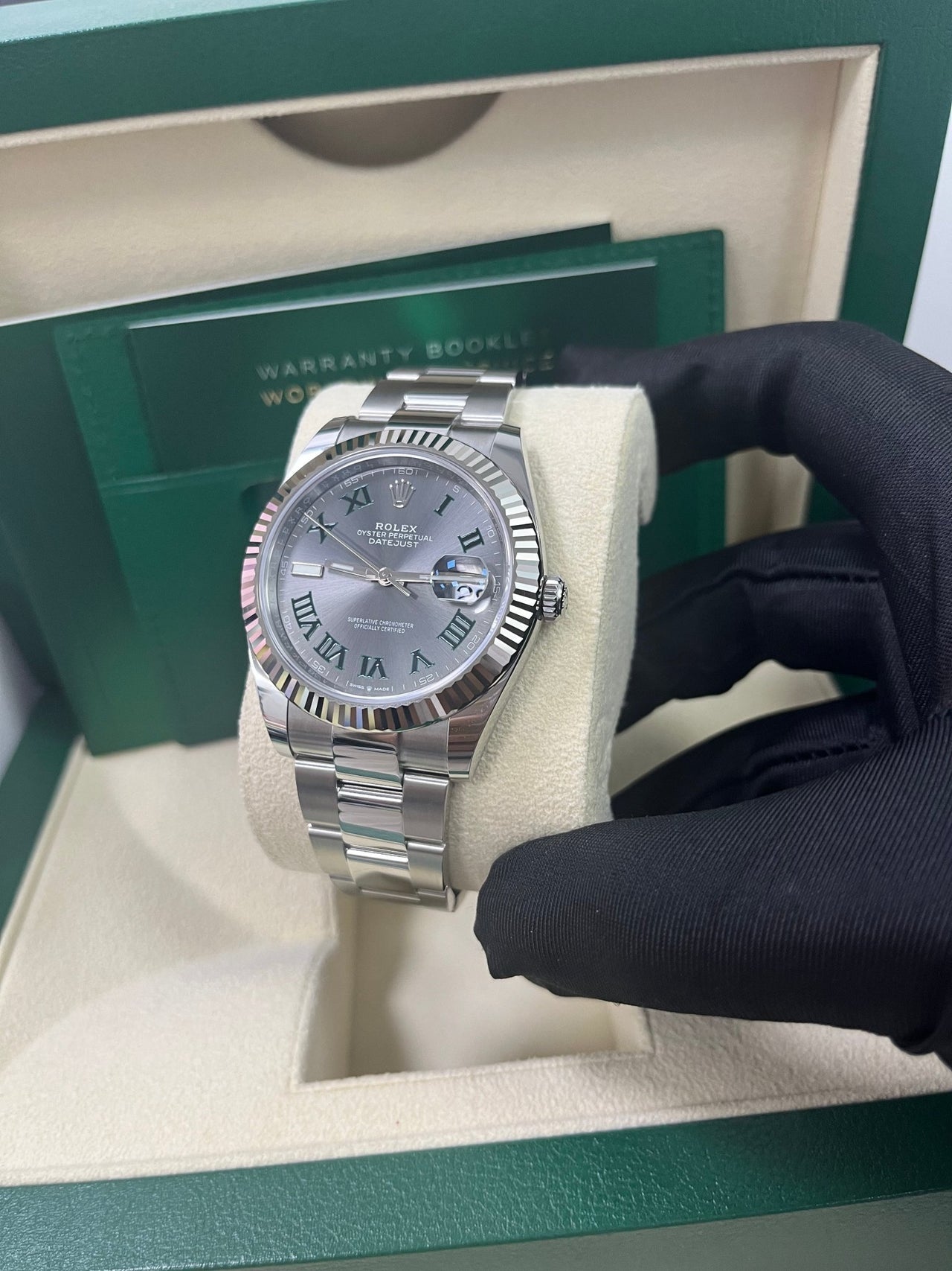 Datejust 41 'Wimbledon' White Gold Fluted Oyster