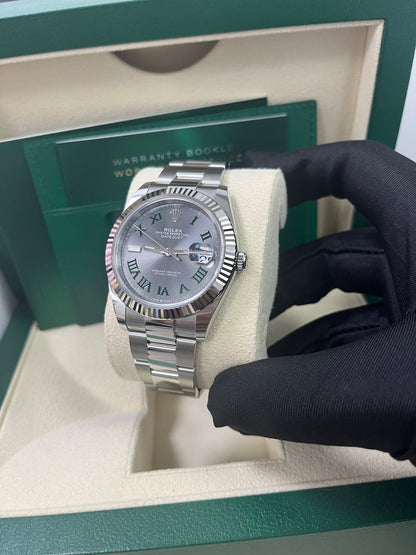 Datejust 41 'Wimbledon' White Gold Fluted Oyster