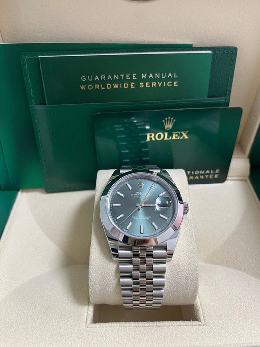 Datejust 41 Mint Green Dial Jubilee