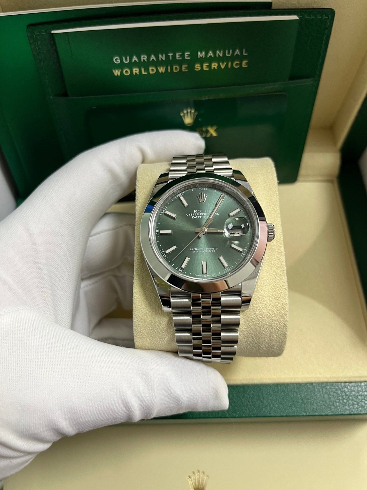 Datejust 41 Mint Green Dial Jubilee