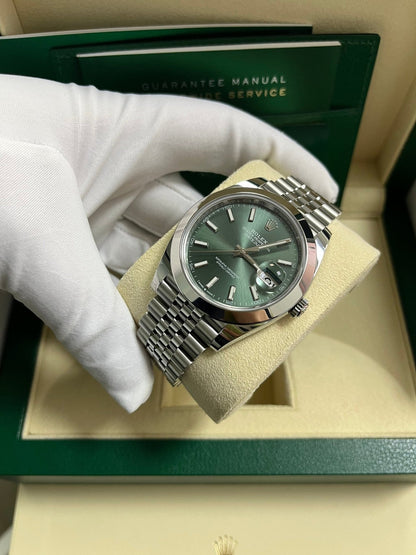 Datejust 41 Mint Green Dial Jubilee