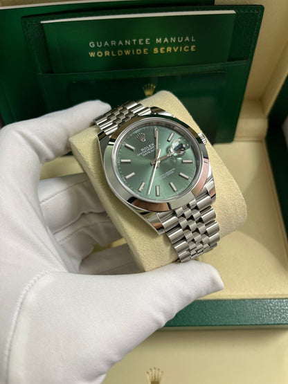 Datejust 41 Mint Green Dial Jubilee