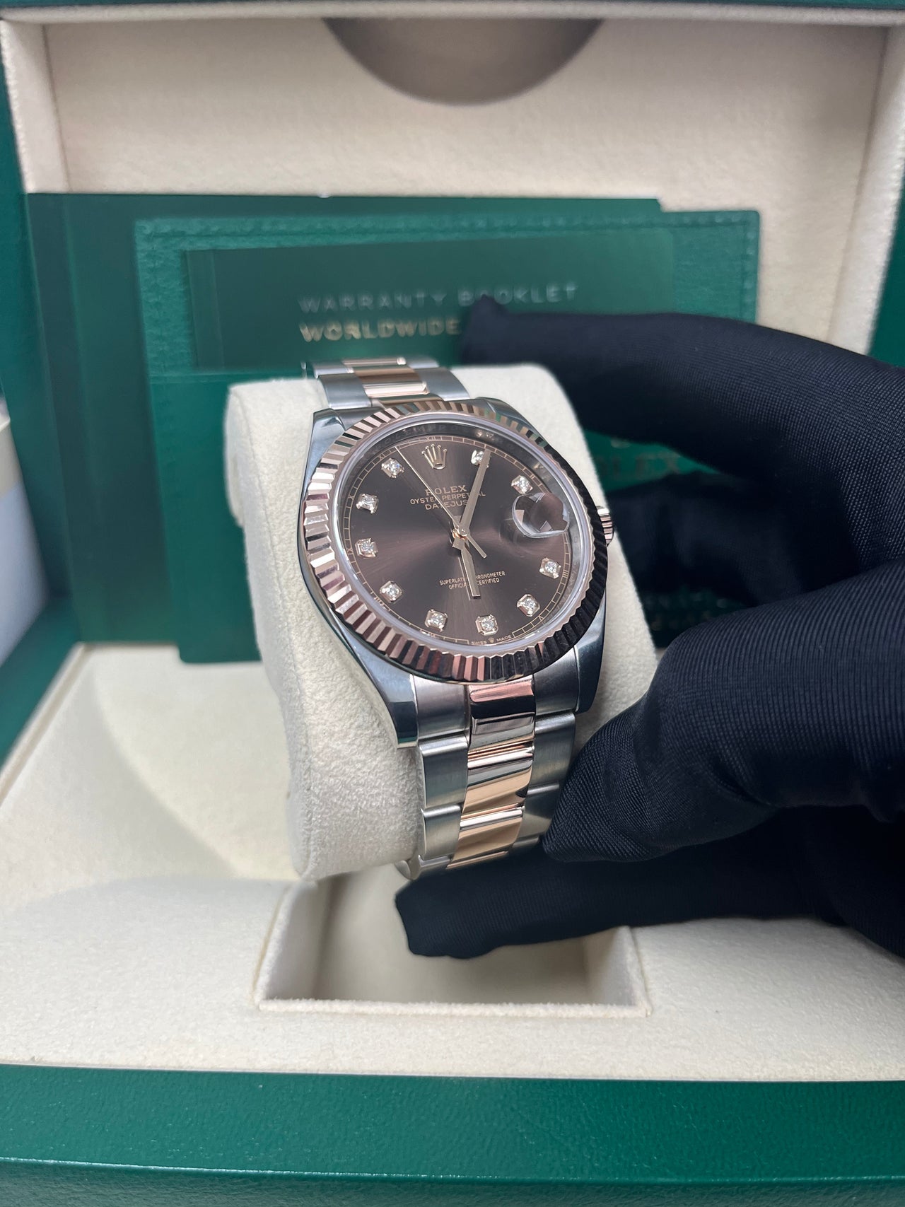 Datejust 41 Chocolate Diamond Dial Everose
