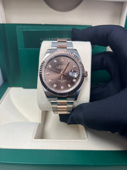 Datejust 41 Chocolate Diamond Dial Everose