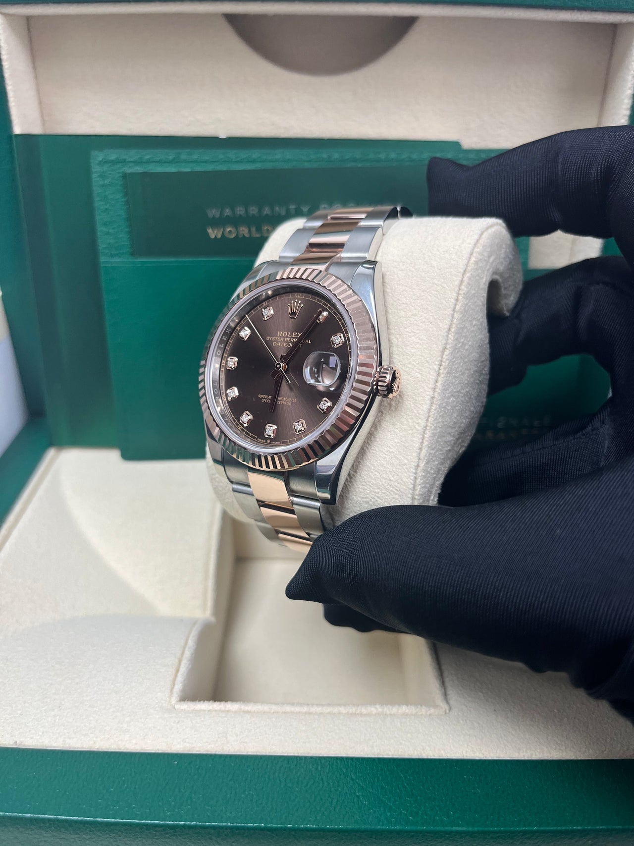 Datejust 41 Chocolate Diamond Dial Everose