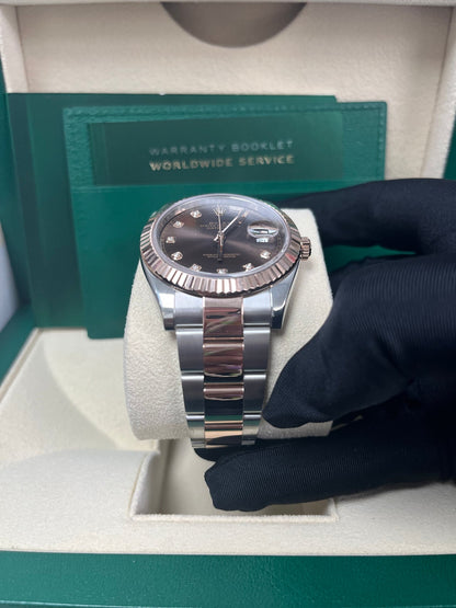 Datejust 41 Chocolate Diamond Dial Everose