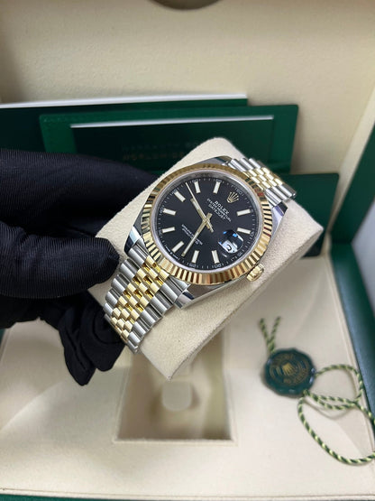 Datejust 41 Black Dial Yellow Gold Jubilee
