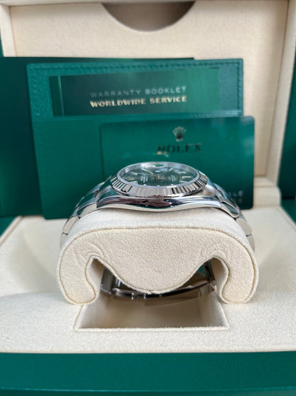 Datejust 41 Mint Green Dial White Gold Fluted Oyster