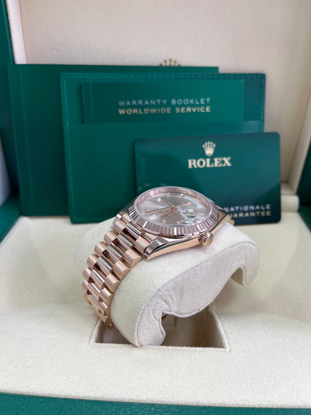 Day-Date 40 Sundust Baguette Diamond Everose President (Copy)