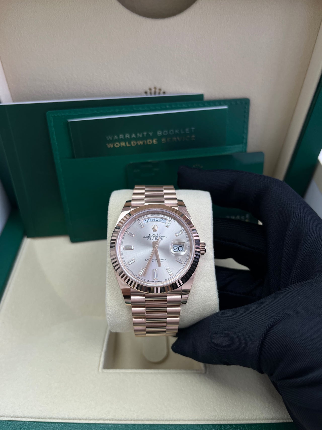 Day-Date 40 Sundust Baguette Diamond Everose President (Copy)