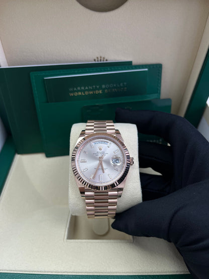 Day-Date 40 Sundust Baguette Diamond Everose President (Copy)