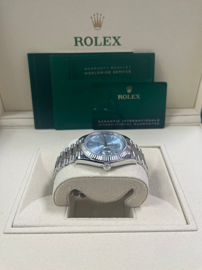 Day-Date 40 Ice Blue Platinum Fluted President