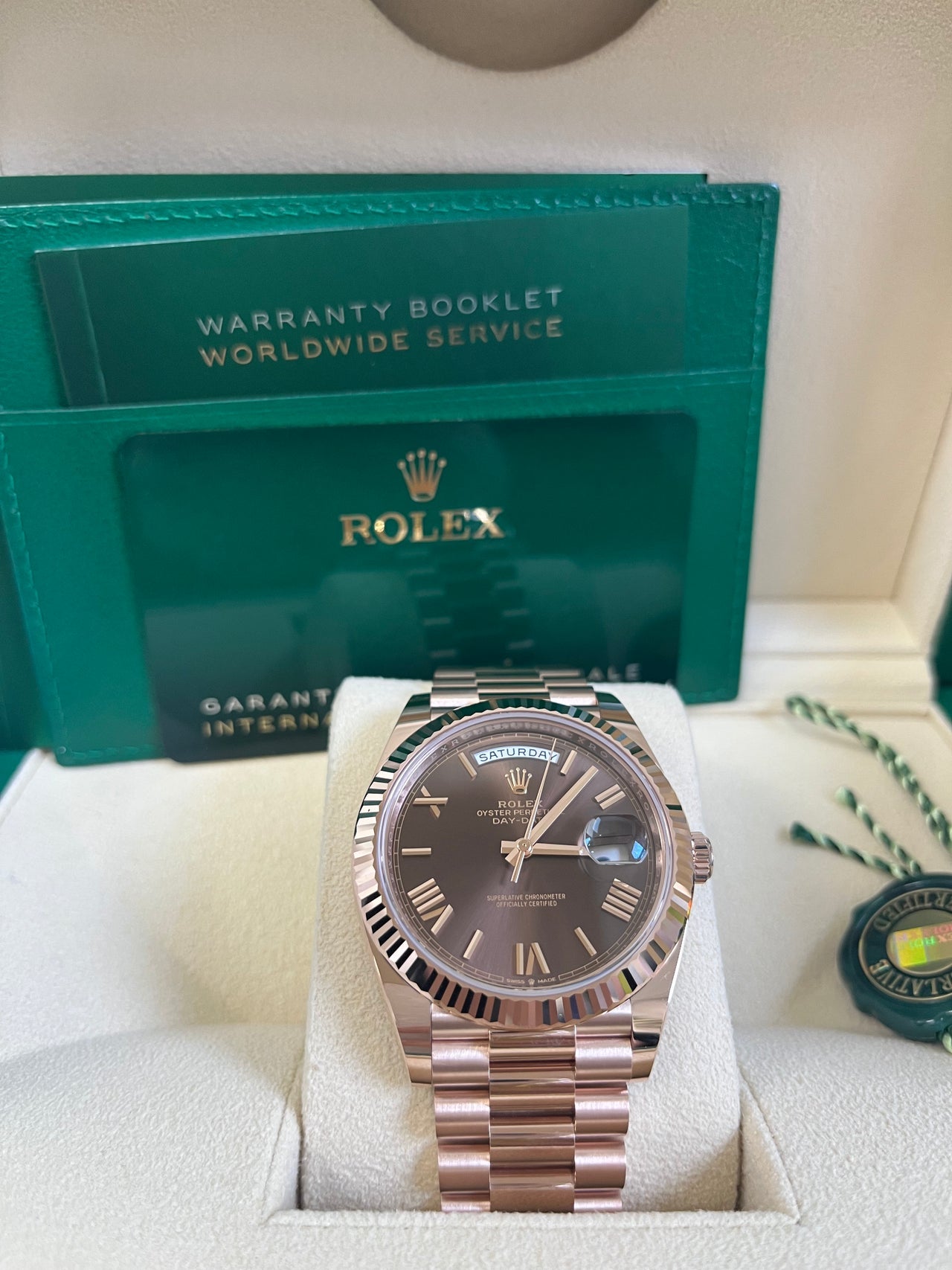 Day-Date 40 Chocolate Roman Everose President