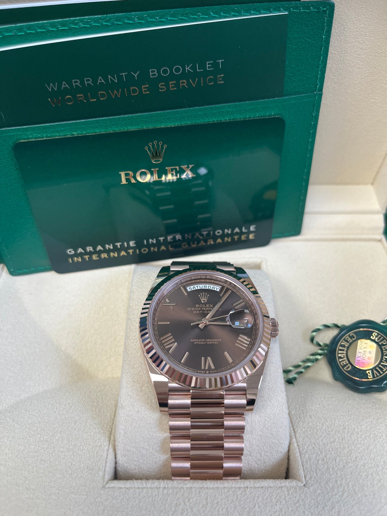 Day-Date 40 Chocolate Roman Everose President