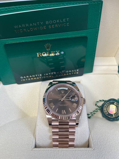 Day-Date 40 Chocolate Roman Everose President
