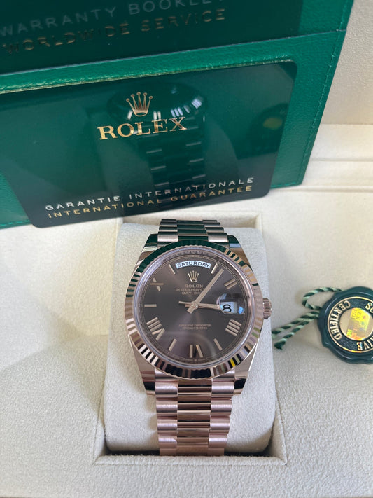Day-Date 40 Chocolate Roman Everose President