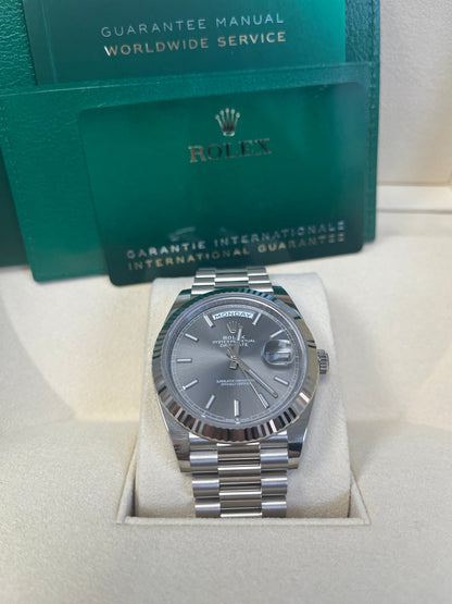 Day-Date 40 Slate Dial White Gold President