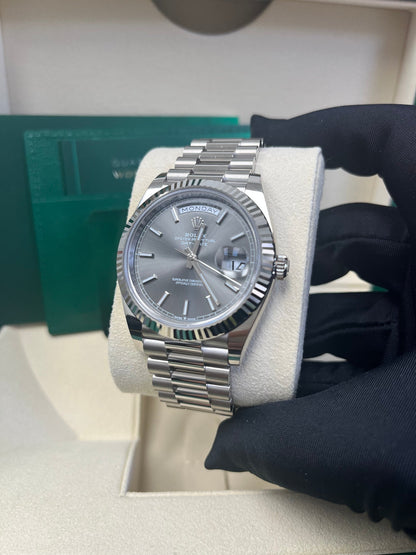Day-Date 40 Slate Dial White Gold President