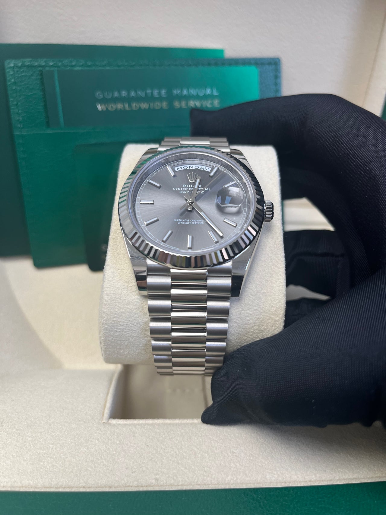 Day-Date 40 Slate Dial White Gold President