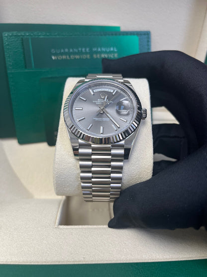 Day-Date 40 Slate Dial White Gold President