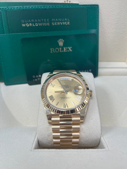 Day-Date 40 Champagne Roman Yellow Gold President