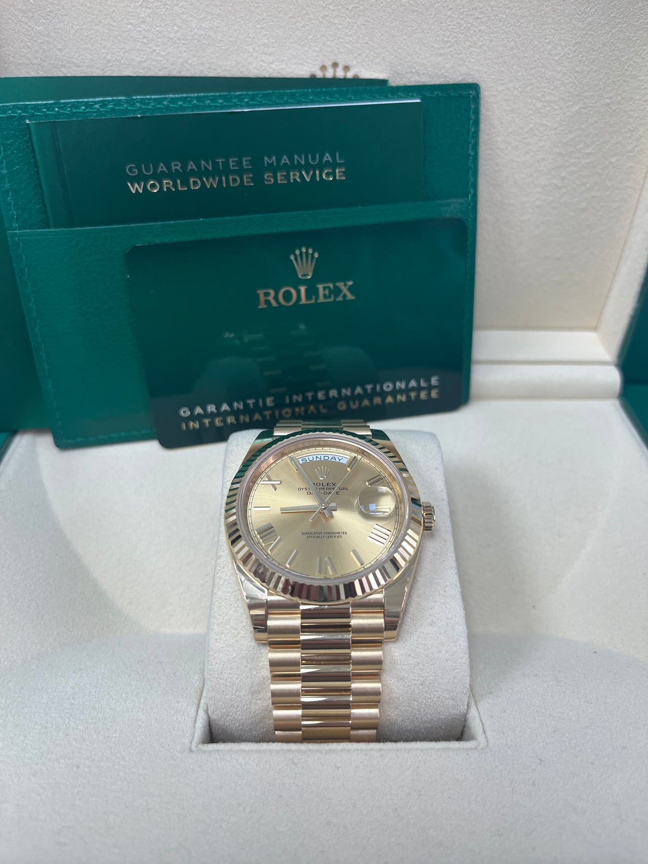 Day-Date 40 Champagne Roman Yellow Gold President
