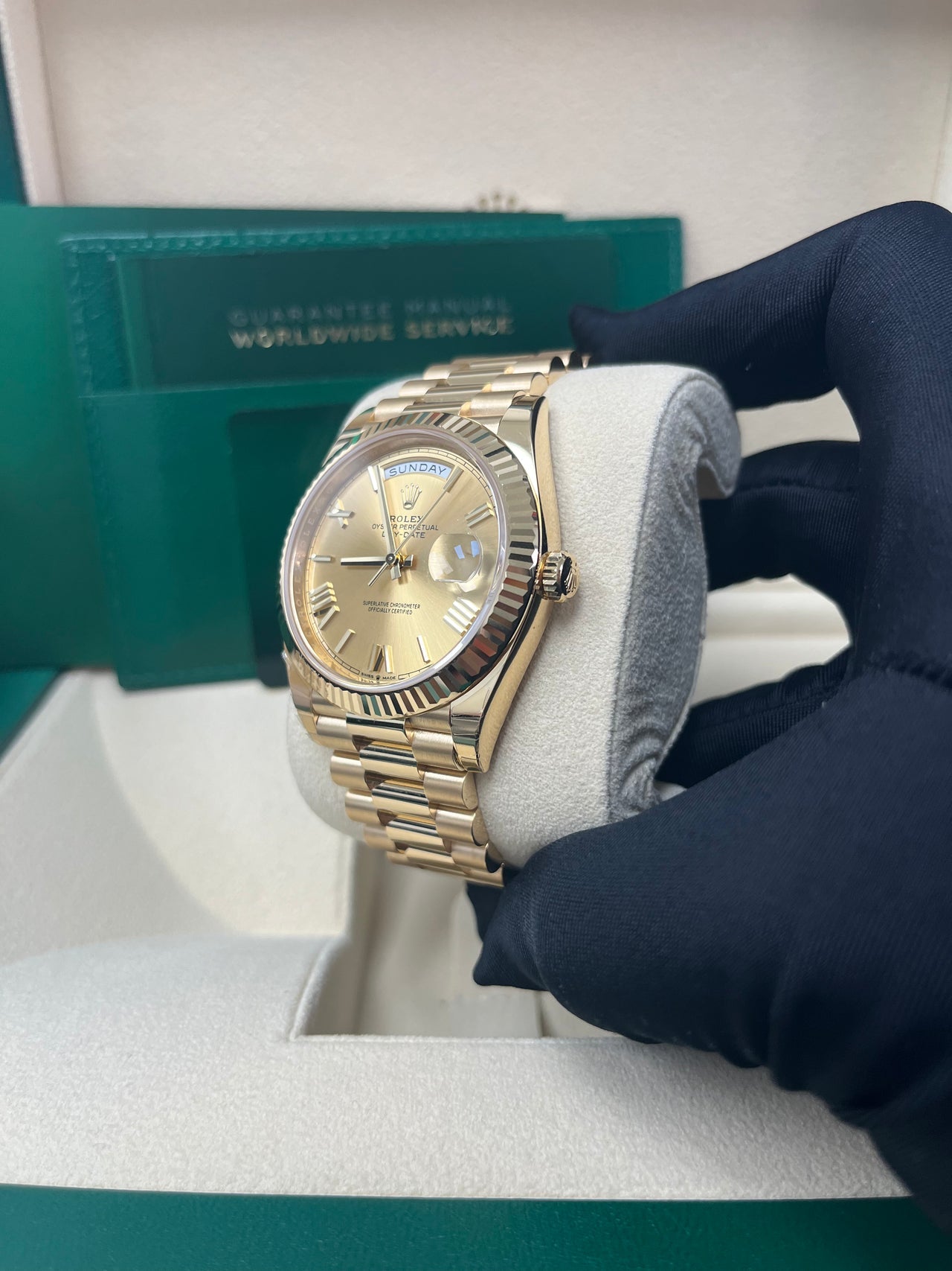 Day-Date 40 Champagne Roman Yellow Gold President