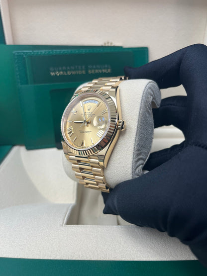 Day-Date 40 Champagne Roman Yellow Gold President
