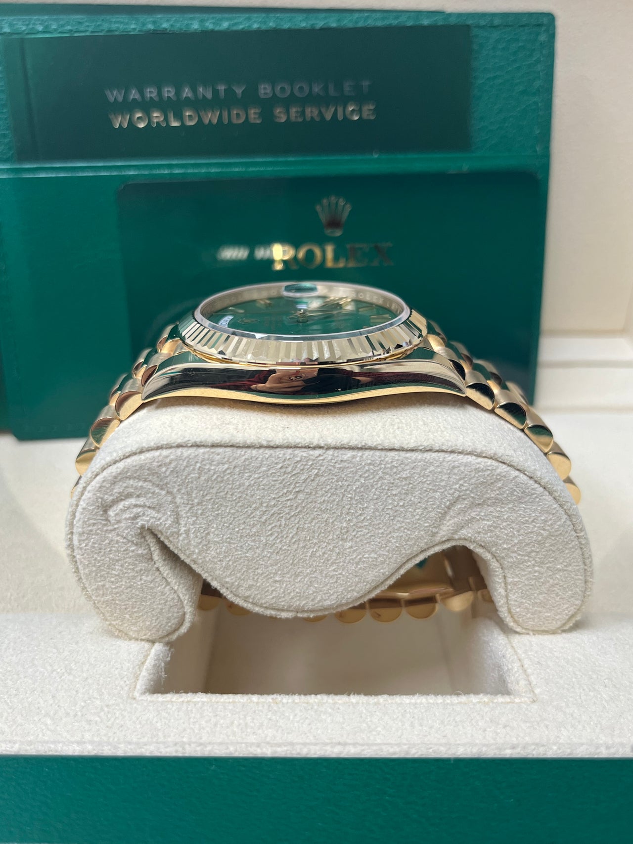 Day-Date 40 Green Roman Yellow Gold President