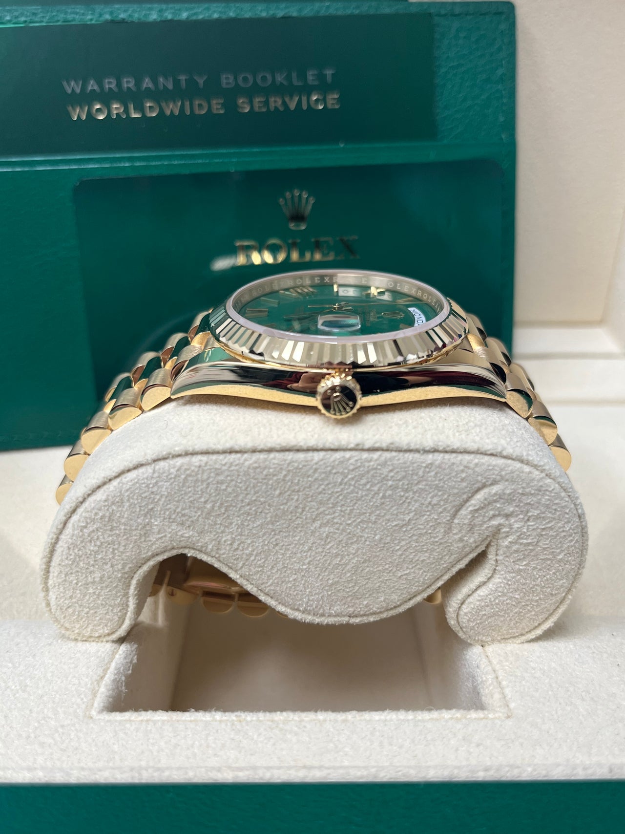 Day-Date 40 Green Roman Yellow Gold President