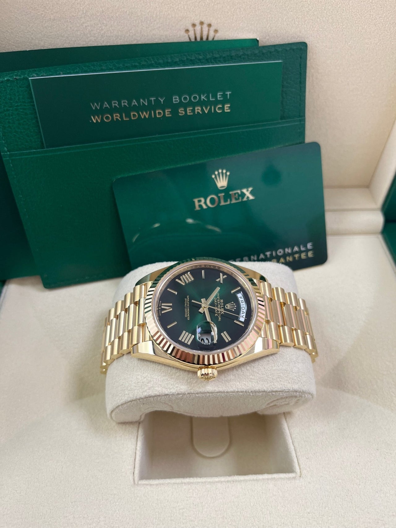 Day-Date 40 Green Ombré Roman Yellow Gold President