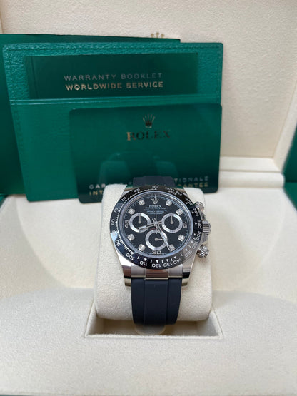 Cosmograph Daytona White Gold Oysterflex Diamond Dial