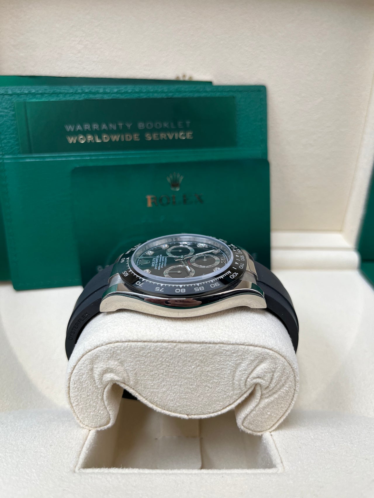 Cosmograph Daytona White Gold Oysterflex Diamond Dial