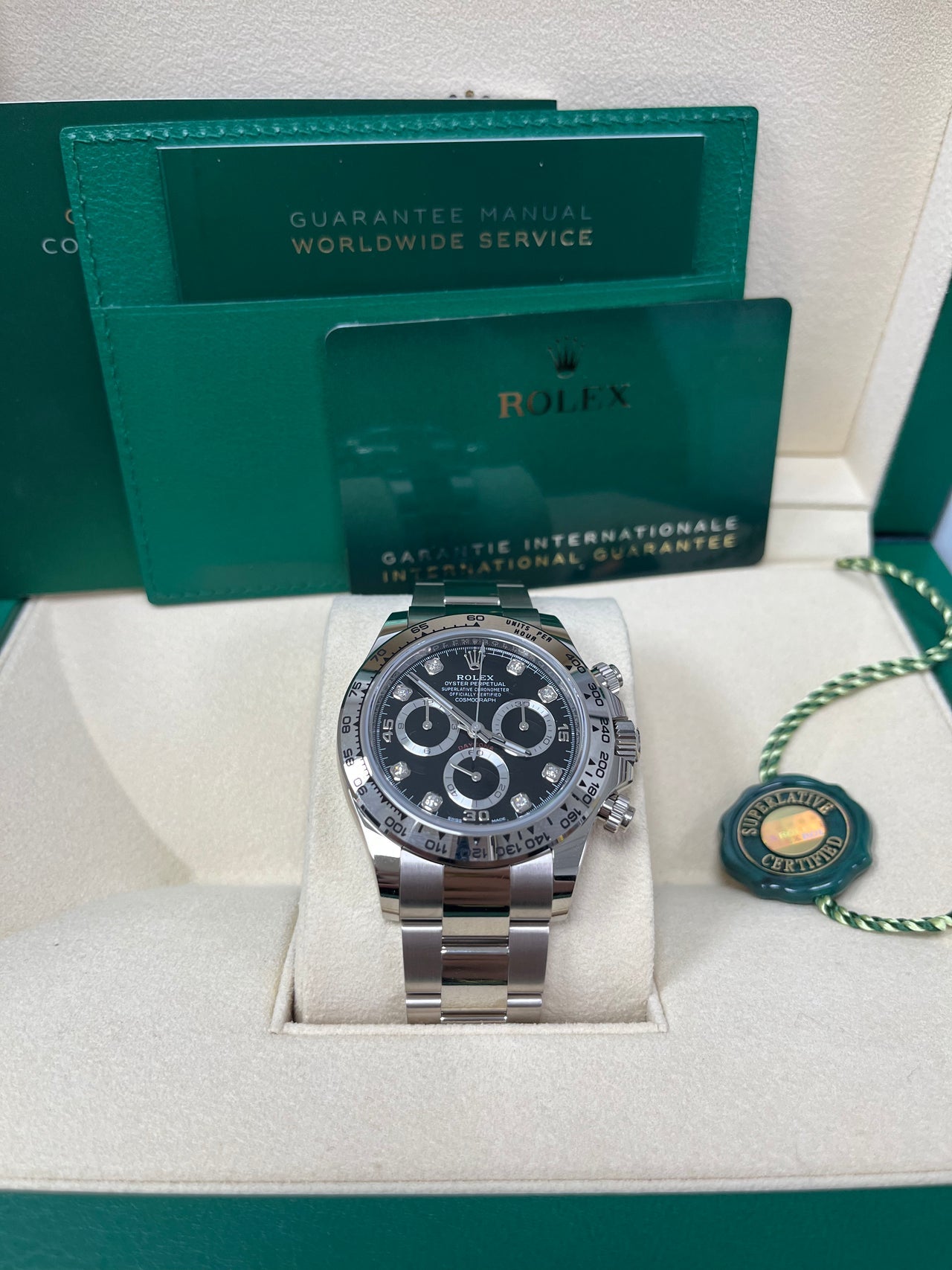 Cosmograph Daytona White Gold Diamond Dial