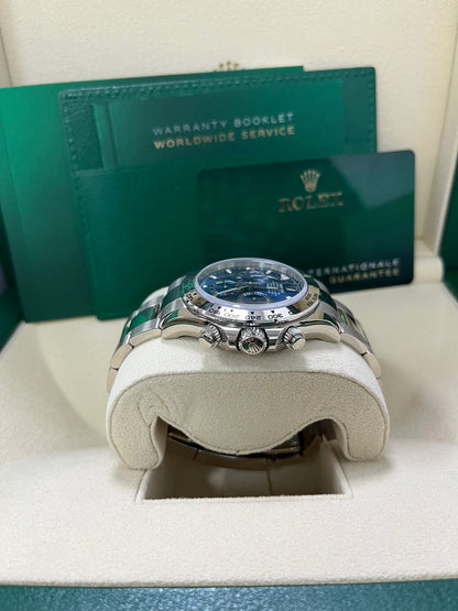 Cosmograph Daytona White Gold Blue Dial