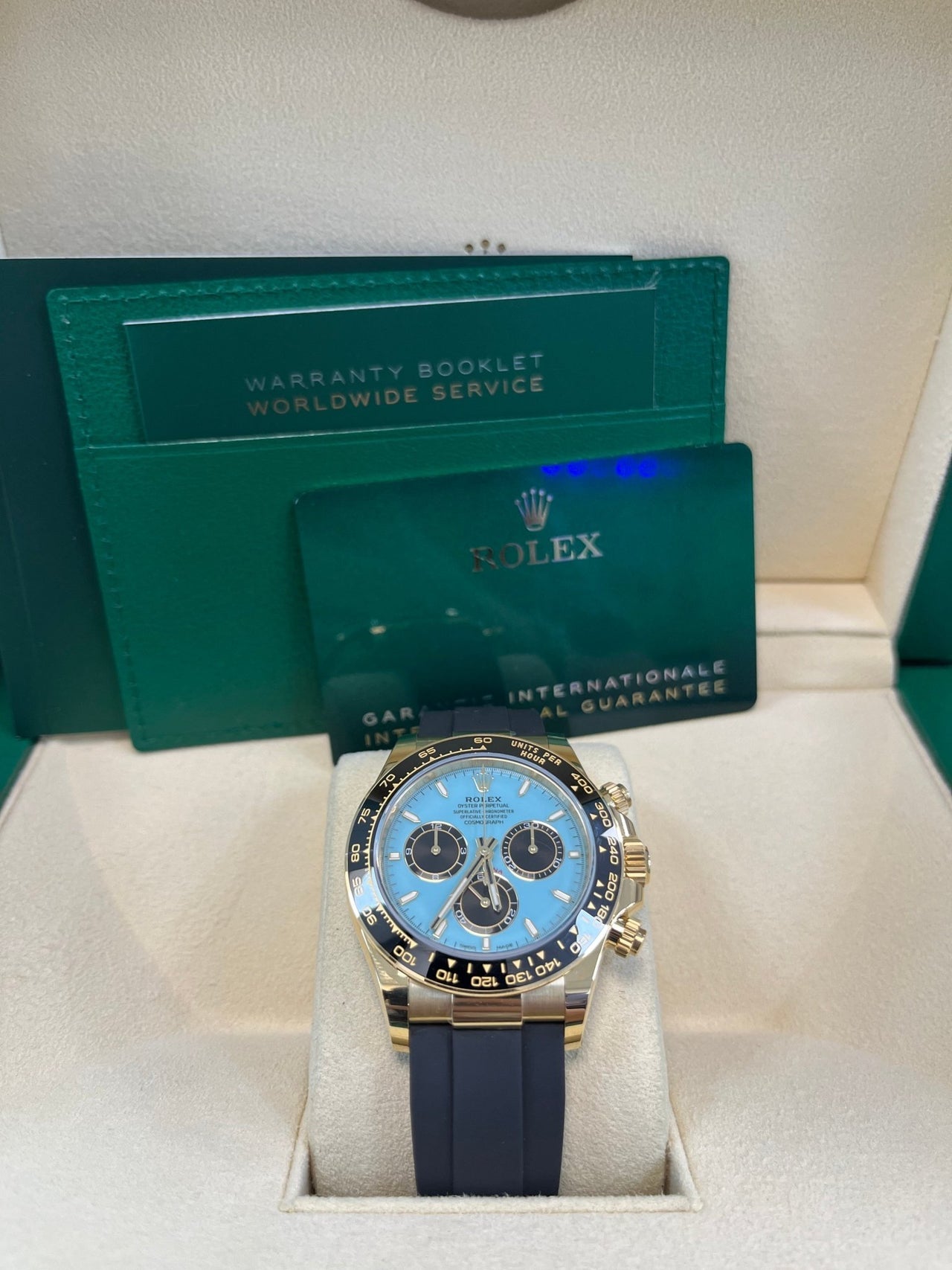 Cosmograph Daytona Turquoise Yellow Gold