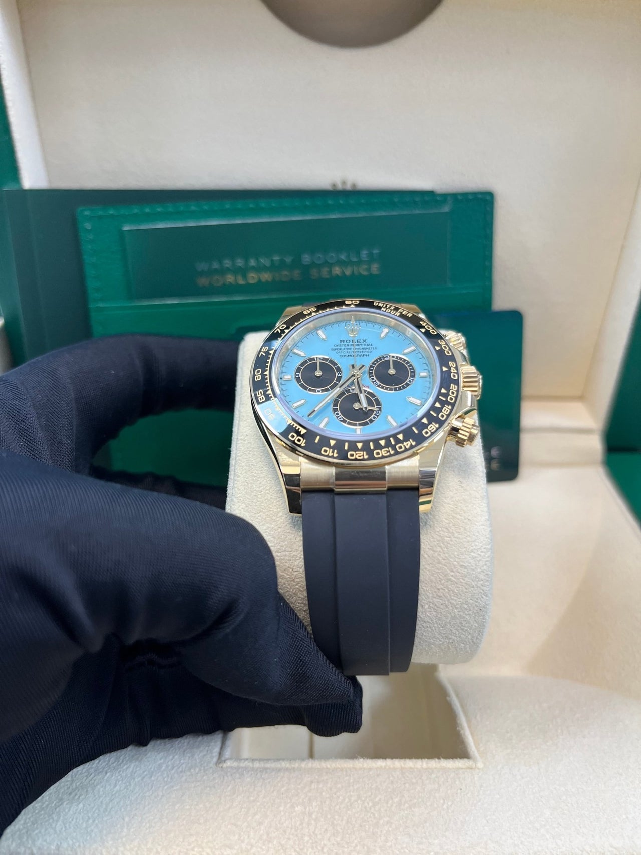 Cosmograph Daytona Turquoise Yellow Gold