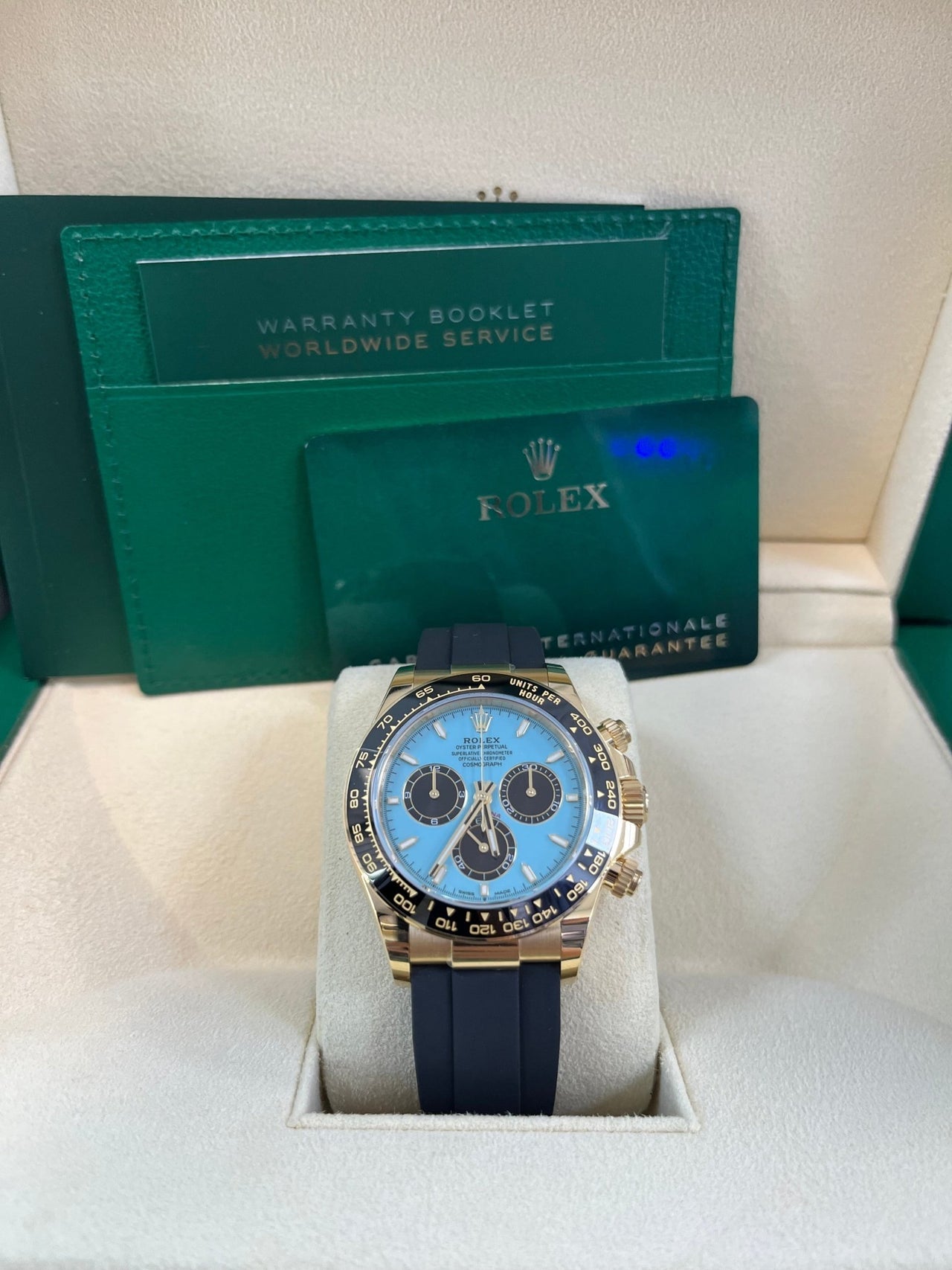 Cosmograph Daytona Turquoise Yellow Gold