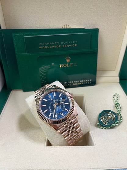 Sky-Dweller Everose Blue Dial Jubilee 336935