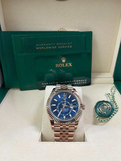 Sky-Dweller Everose Blue Dial Jubilee 336935