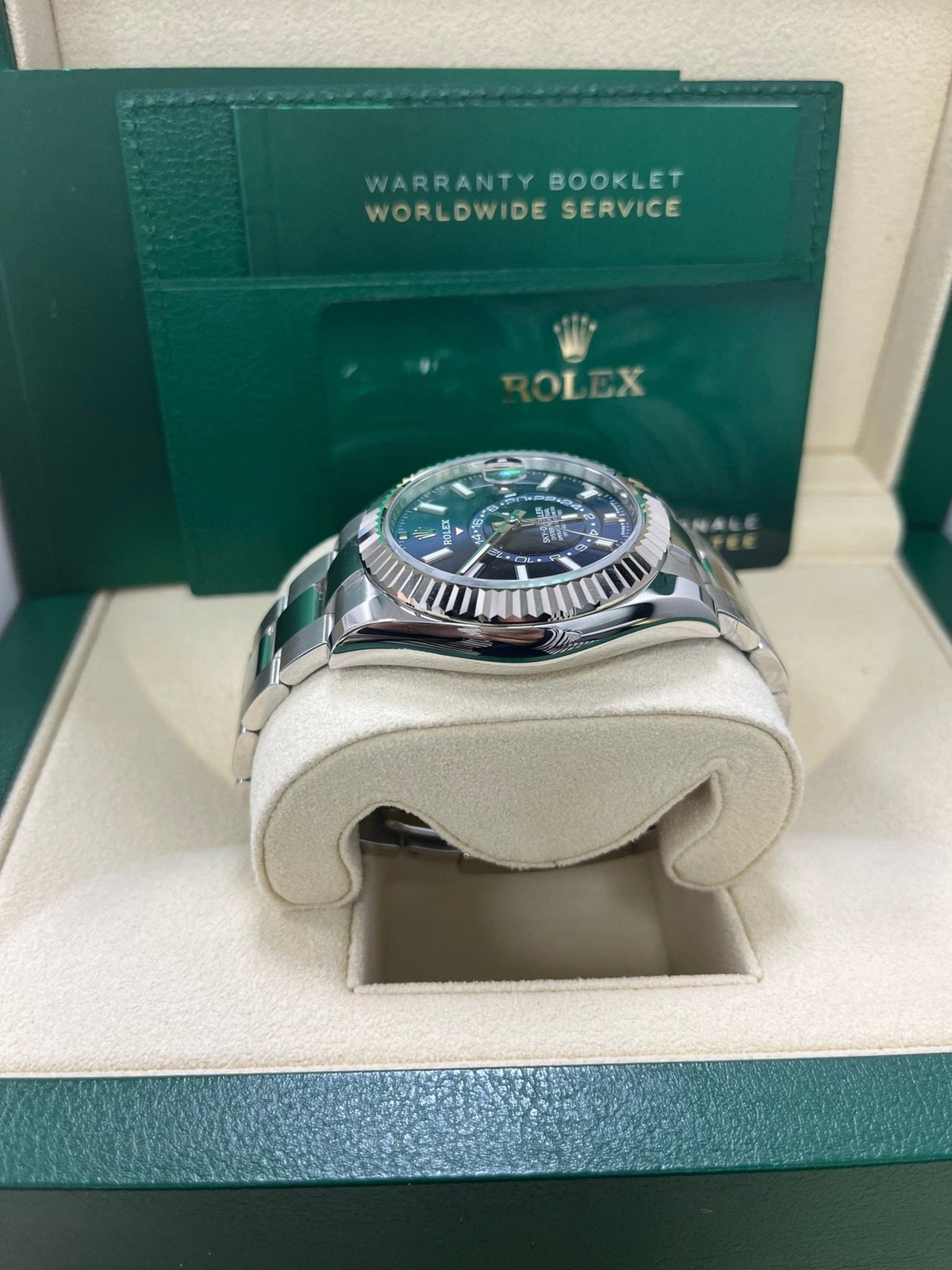 Sky-Dweller White Rolesor Blue Dial 336934