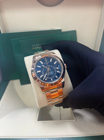 Sky-Dweller Everose Blue Dial Oyster 336935